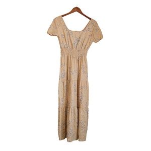 Floral Maxi Shirred Waist Dress